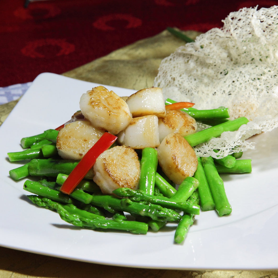 Fresh Scallop with Choice of Vegetables (Broccoli/Asparagus)